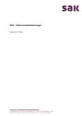 Datenschutzbestimmung SAK