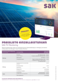 Photovoltaik - PV Monitoring Preisblatt für EFH und MFH's